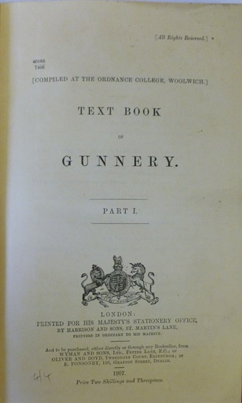 Text Book Of Gunnery Part 1