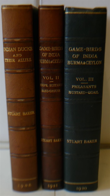 Game Birds Of India, Burma and Ceylon. Vol I Ducks and Their Allies, Vol. II Snipe, Bustards and Sand Grouse, Vol. III Pheasants and Bustard-Quail